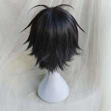 Load image into Gallery viewer, High Quality Anime One Piece Monkey D. Luffy Short Black Cosplay Wig Heat Resistant Synthetic Hair Wigs + Wig Cap