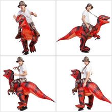 Load image into Gallery viewer, Velociraptor T REX Mascot Inflatable Costume For Kids Anime Halloween Costumes Dinosaur Birthday Gift For Party Cosplay Blow Up