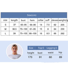Load image into Gallery viewer, Yoga Set Long Sleeve Crop Top T-Shirt Leggings Tracksuit For Women