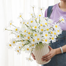 Load image into Gallery viewer, 5 Head White Daisy Artificial Flowers Long Branch Bouquet for Home Wedding Garden Decoration DIY Bridal Silk Fake Flower