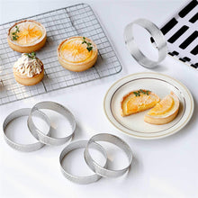 Load image into Gallery viewer, Circular Tart Ring French Dessert Stainless Steel Perforation Fruit Pie Quiche Cake Mousse Mold Kitchen Baking Mould