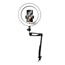 Load image into Gallery viewer, Dimmable LED Selfie Ring Light Camera Phone USB ring lamp Photography Fill Light with Phone Holder Stand For Makeup Live Stream