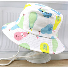 Load image into Gallery viewer, Cartoon Baby Panama Beach Sun Hat Summer Children Girl Bucket Cap Kids Fruit Print Outdoor Hats Toddler Girls Fisherman Visor
