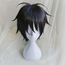 Load image into Gallery viewer, High Quality Anime One Piece Monkey D. Luffy Short Black Cosplay Wig Heat Resistant Synthetic Hair Wigs + Wig Cap