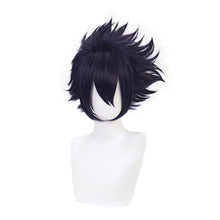 Load image into Gallery viewer, My Hero Academia Tamaki Amajiki Dark Blue Short Wig Cosplay Costume Boku no Hero Academia Synthetic Hair Men Women Party Wigs