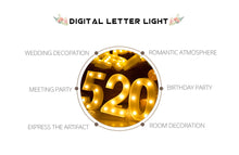 Load image into Gallery viewer, 1pcs Creative Luminous Number Letter Light AA Battery Powered Night Light for Christmas Wedding Birthday Party Decor