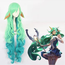 Load image into Gallery viewer, HAIRJOY Ahri Kda Lol Cosplay Wig Long Straight Blonde Pink Wigs for Women Synthetic Hair Costume Halloween(only wig)