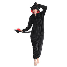 Load image into Gallery viewer, Kigurumi Dragon Onesies Animal Winter Flannel Pajamas Adult Halloween Party Costume Jumpsuit