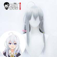 Load image into Gallery viewer, Anime Wandering Witch: The Journey Of Elaina cosplay Elaina wig Long silver hair Free hair accessories+Free wig cap