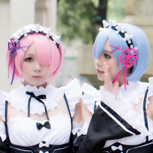 Load image into Gallery viewer, Graduated color REM cosplay wig or RAM cosplay wigs Re:Zero Starting Life in Another World Costume play Halloween