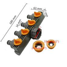 Load image into Gallery viewer, Garden hose splitter Hose Connector Garden Splitter Irrigation Adapter 4-way Water Hose Connectors Homebrew for Faucet