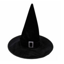 Load image into Gallery viewer, Black Velour Witch Sorceress Hat Hallowen Fancy Dress Party Costume Accessory Supplies Children Gift