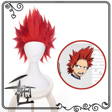 Load image into Gallery viewer, My Boku No Hero Academy Eijirou Kirishima Eijiro Red Short Heat Resistant Wig Cosplay Wig + Cap
