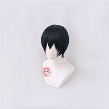 Load image into Gallery viewer, Haikyuu!! Kageyama Tobio Black Blue Short Wig Cosplay Costume Heat Resistant Synthetic Hair Haikiyu Karasuno Men Women Wigs