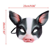 Load image into Gallery viewer, Halloween 3D Tiger Pig Animal Half Face Mask Masquerade Party Cosplay Costume