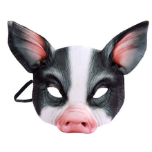 Load image into Gallery viewer, Halloween 3D Tiger Pig Animal Half Face Mask Masquerade Party Cosplay Costume