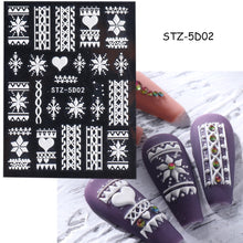Load image into Gallery viewer, Halloween 5D Nail Sticker Horror Mask Decor Spooky Design Bones Blood Drips Skull Sliders For Nails Lips Decal Wraps GLJI-5D11