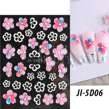 Load image into Gallery viewer, Halloween 5D Nail Sticker Horror Mask Decor Spooky Design Bones Blood Drips Skull Sliders For Nails Lips Decal Wraps GLJI-5D11