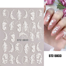 Load image into Gallery viewer, Halloween 5D Nail Sticker Horror Mask Decor Spooky Design Bones Blood Drips Skull Sliders For Nails Lips Decal Wraps GLJI-5D11