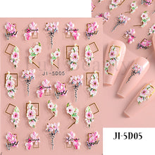 Load image into Gallery viewer, Halloween 5D Nail Sticker Horror Mask Decor Spooky Design Bones Blood Drips Skull Sliders For Nails Lips Decal Wraps GLJI-5D11