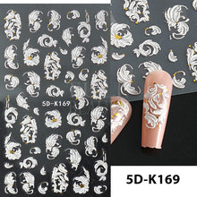 Load image into Gallery viewer, Halloween 5D Nail Sticker Horror Mask Decor Spooky Design Bones Blood Drips Skull Sliders For Nails Lips Decal Wraps GLJI-5D11