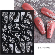 Load image into Gallery viewer, Halloween 5D Nail Sticker Horror Mask Decor Spooky Design Bones Blood Drips Skull Sliders For Nails Lips Decal Wraps GLJI-5D11