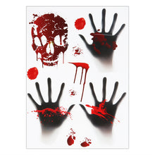 Load image into Gallery viewer, Halloween Decoration Horrible Bloody Handprint stickers Halloween Window Wall Clings Floor Decals Stickers Halloween party props