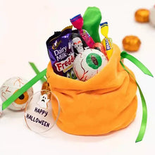 Load image into Gallery viewer, 2pcs Halloween Fluwelen Snoep Gift Pompoen Verpakking Zak Met String Cookies Opbergtas Festival Decoratie Voor Kids Gift