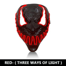 Load image into Gallery viewer, Halloween Mask Light Up Hacker Purge Mask Scary LED Mask for Cosplay Costumes Festival Carnival Party Gifts for Kids Men Women
