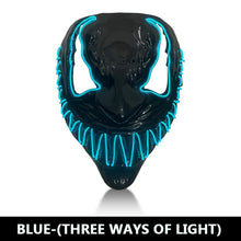 Load image into Gallery viewer, Halloween Mask Light Up Hacker Purge Mask Scary LED Mask for Cosplay Costumes Festival Carnival Party Gifts for Kids Men Women