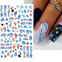 Load image into Gallery viewer, Halloween Nail Art Sticker Skull Bone Clown Pumpkin Sliders Snake Anime Cartoon Spider Decals Manicure Decor SASTZCS050-057