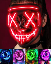 Load image into Gallery viewer, Halloween Neon Led Purge Mask Masque Masquerade Party Masks Light Luminous In The Dark Funny Masks Cosplay Costume Supplies