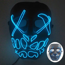 Load image into Gallery viewer, Halloween Neon Led Purge Mask Masque Masquerade Party Masks Light Luminous In The Dark Funny Masks Cosplay Costume Supplies