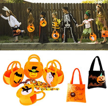 Load image into Gallery viewer, Halloween Pumpkin Bag Children Candy Gift Bag Props Basket DIY Festival Supplies Halloween Children Loot Handheld Storage Basket