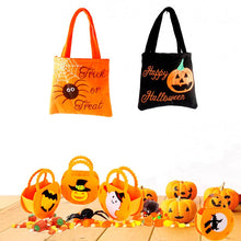 Load image into Gallery viewer, Halloween Pumpkin Bag Children Candy Gift Bag Props Basket DIY Festival Supplies Halloween Children Loot Handheld Storage Basket