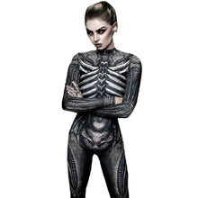 Load image into Gallery viewer, Halloween Skeleton Printed Bodysuit Cosplay Costumes Suit Women Jumpsuit Disfraz Halloween Mujer Scary Costumes Disfraz