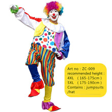 Load image into Gallery viewer, Halloween men costumes Funny Circus Naughty Harlequin Uniform men costume Fancy Dress Cosplay for adult Men Women Clown Costume
