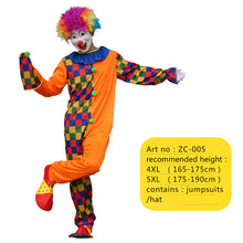 Load image into Gallery viewer, Halloween men costumes Funny Circus Naughty Harlequin Uniform men costume Fancy Dress Cosplay for adult Men Women Clown Costume