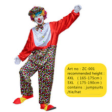 Load image into Gallery viewer, Halloween men costumes Funny Circus Naughty Harlequin Uniform men costume Fancy Dress Cosplay for adult Men Women Clown Costume