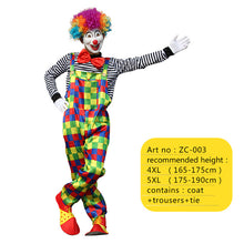 Load image into Gallery viewer, Halloween men costumes Funny Circus Naughty Harlequin Uniform men costume Fancy Dress Cosplay for adult Men Women Clown Costume