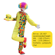 Load image into Gallery viewer, Halloween men costumes Funny Circus Naughty Harlequin Uniform men costume Fancy Dress Cosplay for adult Men Women Clown Costume