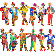 Load image into Gallery viewer, Halloween men costumes Funny Circus Naughty Harlequin Uniform men costume Fancy Dress Cosplay for adult Men Women Clown Costume