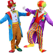 Load image into Gallery viewer, Halloween men costumes Funny Circus Naughty Harlequin Uniform men costume Fancy Dress Cosplay for adult Men Women Clown Costume