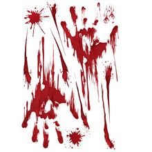 Load image into Gallery viewer, Halloween Wall Stickers Horror Bloody Hands and Blood Footprints Stickers Restaurant Mall Halloween Decoration Glass Stickers