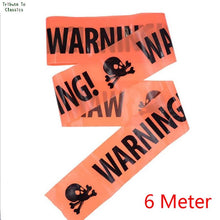 Load image into Gallery viewer, Halloween Warning Tape Signs Halloween Props Window Party Danger Warning Line Halloween Decoration 580x8cm