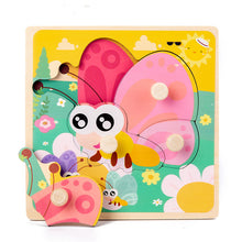 Load image into Gallery viewer, Hand Grab Board Puzzle Wooden Toys For Children Cartoon Animal Fruit Wood Jigsaw Kids Baby Early Educational Toy Hot Sell