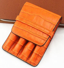 Load image into Gallery viewer, Pencil Case Handmade Leather Pen Case Pencil Bag Vintage Pouch for 4 Pen Cute Stationary