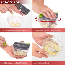 Load image into Gallery viewer, Manual Food Chopper Processor Vegetable Meat Fruits Cutter Shredder Garlic Onion Choppers for Men Kitchen Gadgets