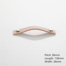 Load image into Gallery viewer, Doorknob Handmade Leather Pull Handle Minimalist Door Cupboard Drawer Kitchen Cabinet Dresser Knobs Furniture Hardware