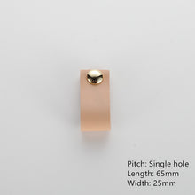 Load image into Gallery viewer, Doorknob Handmade Leather Pull Handle Minimalist Door Cupboard Drawer Kitchen Cabinet Dresser Knobs Furniture Hardware